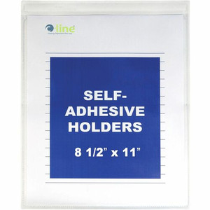 C-Line Letter Vinyl File Pocket - 8 1/2" x 11" - Vinyl - Clear - Self-adhesive