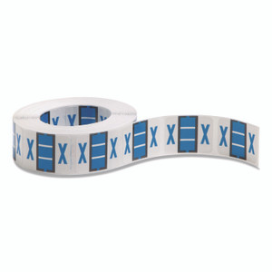 Smead A-Z Color-Coded End Tab Filing Labels, X, 1 x 1.25, White, 500/Roll