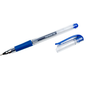 AbilityOne 7520014845252, SKILCRAFT AlphaGel Gel Pen, Stick, Medium 0.7 mm, Blue Ink, Clear Barrel, Dozen