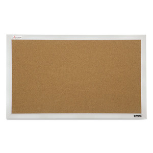 AbilityOne 7195015679517, SKILCRAFT Cubicle Cork Board, 21.5" x 32", Tan Surface, Satin Aluminum Frame