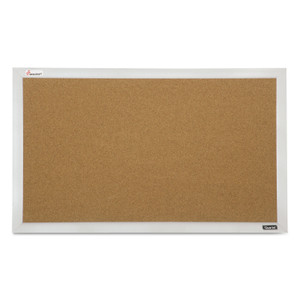 AbilityOne 7195015679517 SKILCRAFT Quartet Cubicle Cork Board, 21.5 x 32, Tan Surface, Silver Aluminum Frame (NSN5679517) View Product Image