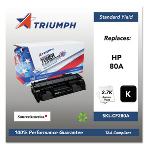 Triumph 751000NSH1318 Remanufactured CF280A (80A) Toner, 2,700 Page-Yield, Black Triumph 751000NSH1318 Remanufactured CF280A (80A) Toner, 2,700 Page-Yield, Black