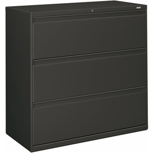 HON Brigade 800 H893 Lateral File - 40.9" Height x 42" Width x 18" Depth - 3 - Finish: Charcoal