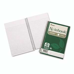 AbilityOne 7530016002013, SKILCRAFT Recycled Notebook, 1-Subject, Medium/College Rule, Green Cover, (80) 7.5 x 5 Sheets, 6/Pack