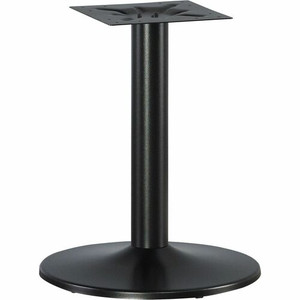 Lorell Essentials Round Conference Table Steel Base - Round Base - 28.50" Height x 23.63" Width x 23.63" Depth - Conferencing - Assembly Required - Black