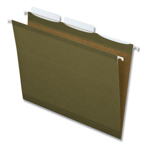 Pendaflex Ready-Tab Reinforced Hanging File Folders, Letter Size, 1/3-Cut Tabs, Standard Green, 25/Box