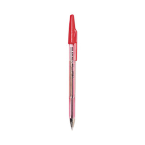 Pilot Better Ballpoint Pen, Stick, Fine 0.7 mm, Red Ink, Translucent Red Barrel, Dozen (PIL37011) View Product Image