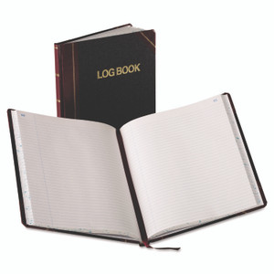 Boorum & Pease Log Book, List-Management Format with Medium/College Ruling, Black/Red Cover, (150) 10.13 x 7.78 Sheets