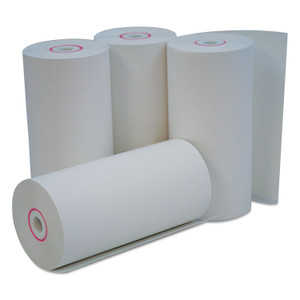 Universal Direct Thermal Print Paper Rolls, 0.38" Core, 4.38" x 127 ft, White, 50/Carton