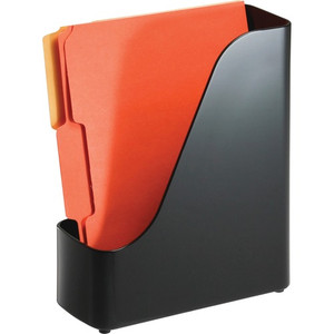 Officemate Open Top Magazine File - Black - Plastic - (OIC22352)