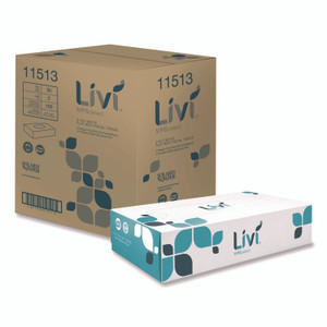Livi VPG Select Flat Box Facial Tissue, 2-Ply, White, 100 Sheets/Box, 30 Boxes/Carton