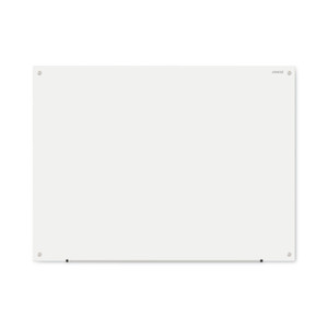 Universal Frameless Glass Marker Board, 48" x 36", White Surface