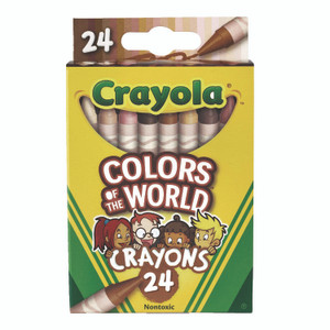 Crayola Colors of the World Crayons, Assorted, 24/Pack