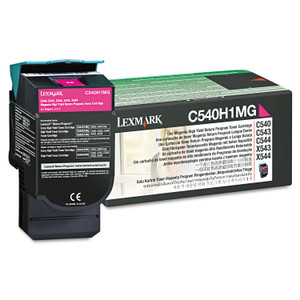 Lexmark C540H1MG Return Program High-Yield Toner, 2,000 Page-Yield, Magenta