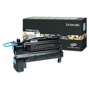 Lexmark C792X1CG Return Program Extra High-Yield Toner, 20,000 Page-Yield, Cyan