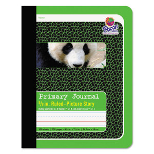 Pacon Primary Journal, D'Nealian K, Zaner-Bloser 1, Manuscript Format, Green Cover, (100) 9.75 x 7.5 Sheets View Product Image