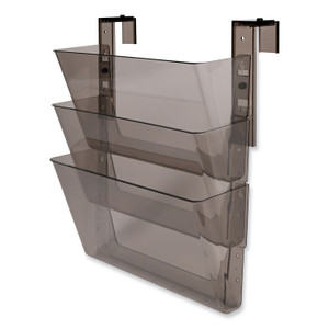 deflecto DocuPocket Three-Pocket File Partition Set, 3 Sections, Letter Size, 13" x 7" x 20", Smoke, 3/Set (DEF73502RT) View Product Image