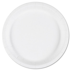AbilityOne 7350008993056, SKILCRAFT, Paper Plates, 9" dia, 0.75" Deep, White, 1,000/Box (NSN8993056) View Product Image