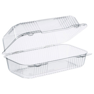 Dart StayLock Clear Hinged Lid Containers, 5.4 x 9 x 3.5, Clear, Plastic, 250/Carton (DCCC35UT1) View Product Image