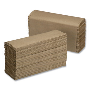 AbilityOne 8540002910389, SKILCRAFT Multi-Fold Paper Towel, 1-Ply, 9.25 x 3, Natural, 250/Pack, 16 Packs/Box