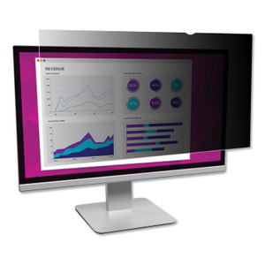 3M High Clarity Privacy Filter for 24" Widescreen Flat Panel Monitor, 16:10 Aspect Ratio (MMMHC240W1B) View Product Image