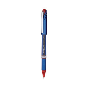 Pentel EnerGel NV Gel Pen, Stick, Fine 0.5 mm Needle Tip, Red Ink, Blue/Red Barrel, Dozen (PENBLN25B) View Product Image