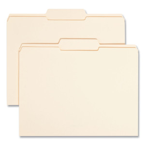 Smead Reinforced Tab Manila File Folders, 1/3-Cut Tabs: Center Position, Letter Size, 0.75" Expansion, 11-pt Manila, 100/Box