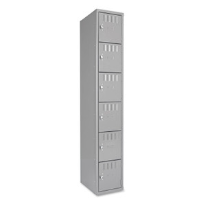 Tennsco Box Compartments, Single Stack, 12w x 18d x 72h, Medium Gray (TNNBS6121812AMG) View Product Image