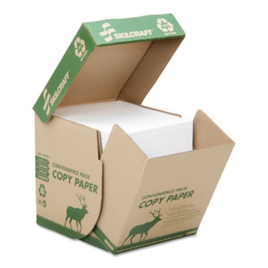 AbilityOne 7530015623260 SKILCRAFT Convenience PK Paper, 92 Bright, 20 lb Bond Weight, 8.5 x 11, White, 500 Sheets/Ream, 5 Reams/Carton (NSN5623260) View Product Image