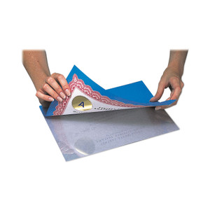 C-Line Cleer Adheer Self-Adhesive Laminating Film, 2 mil, 9" x 12", Non-Glare Clear, 50/Box (CLI65004) View Product Image