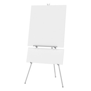 Quartet Aluminum Heavy-Duty Display Easel, 38" to 66" High, Aluminum, Silver