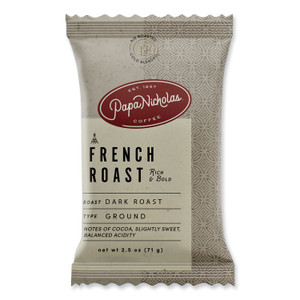 PapaNicholas Coffee Premium Coffee, French Roast, 18/Carton