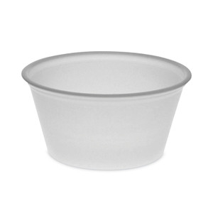 Pactiv Evergreen Plastic Portion Cup, 2 oz, Translucent, 200/Bag, 12 Bags/Carton (PCTYS200) View Product Image