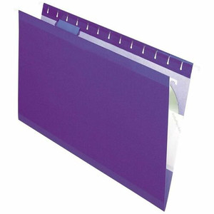 Pendaflex 1/5 Tab Cut Legal Recycled Hanging Folder - 8 1/2" x 14" - Violet - Reinforced, Tear Resistant, Durable - 10% Recycled