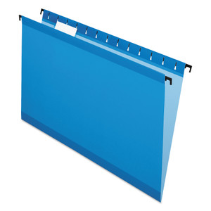 Pendaflex SureHook Hanging Folders, Legal Size, 1/5-Cut Tabs, Blue, 20/Box (PFX615315BLU) View Product Image