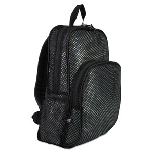 Eastsport Mesh Backpack, Fits Devices Up to 17", Polyester, 12 x 17.5 x 5.5, Black (EST113960BJBLK) View Product Image