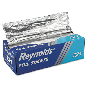 Reynolds Wrap Interfolded Aluminum Foil Sheets, 12 x 10.75, Silver, 500/Box, 6 Boxes/Carton (RFP721) View Product Image
