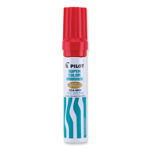 Pilot Jumbo Refillable Permanent Marker, Broad Chisel Tip, Red