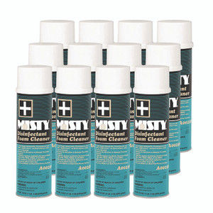 Misty Disinfectant Foam Cleaner, Fresh Scent, 19 oz Aerosol Spray, 12/Carton