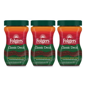 Folgers Instant Coffee Crystals, Classic Decaf, 8 oz