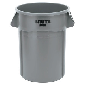 Newell Brands Brute Round Container  44 Gal  Polyethylene  Gray (640-FG264360GRAY)