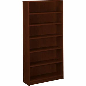 HON 1870 H1876 Bookcase - 72.6" Height x 36" Width x 11.5" Depth - 6 Shelve(s) - Finish: Mahogany