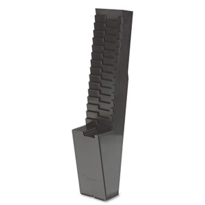 Acroprint Time Card Rack, 25 Pockets, Plastic, Black (ACP810118000) View Product Image