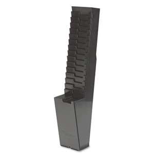 Acroprint Time Card Rack, 25 Pockets, Plastic, Black Acroprint Time Card Rack, 25 Pockets, Plastic, Black