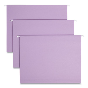 Smead Colored Hanging File Folders with 1/5 Cut Tabs, Letter Size, 1/5-Cut Tabs, Lavender, 25/Box