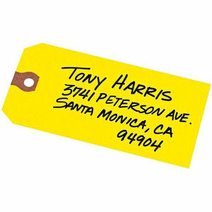 Avery Unstrung Shipping Tags, 11.5 pt. Stock, 4-3/4" x 2-3/8" , 1,000 Yellow Hang Tags - 4.75" Length x 2.37" Width - Rectangular - Card Stock - Yellow