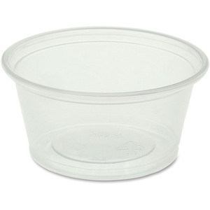 Genuine Joe 2 oz Portion Cups - 2 fl oz - Clear - Polystyrene - Beverage, Sauce - 50/Bag