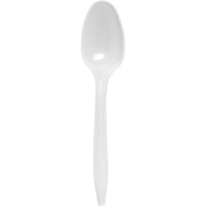 Genuine Joe Plastic Spoons, Ind-Wrapped, Med-Wght, 1000/CT, WE (GJO20007) View Product Image