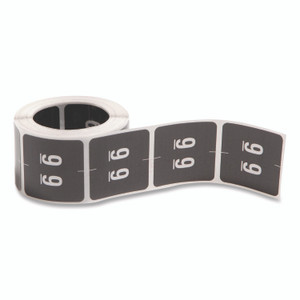 Smead Numerical End Tab File Folder Labels, 9, 1.5 x 1.5, Black, 250/Roll
