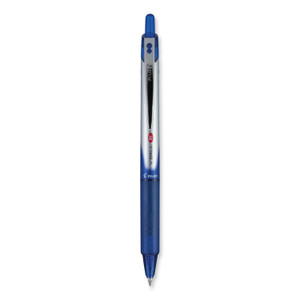 Pilot VBall RT Liquid Ink Roller Ball Pen, Retractable, Fine 0.7 mm, Blue Ink, Blue/White Barrel (PIL26207) View Product Image